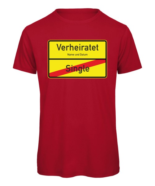 Ortsschild - JGA T-Shirt Rot